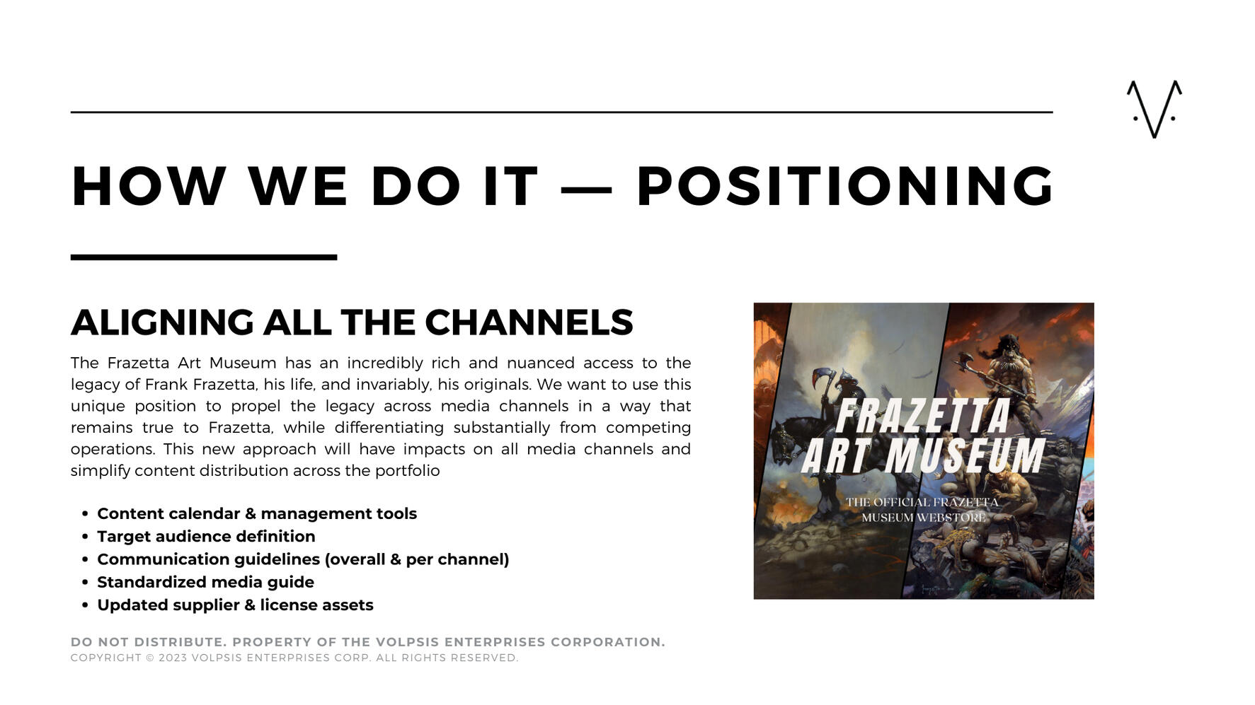 Strategic overviews &amp; goals